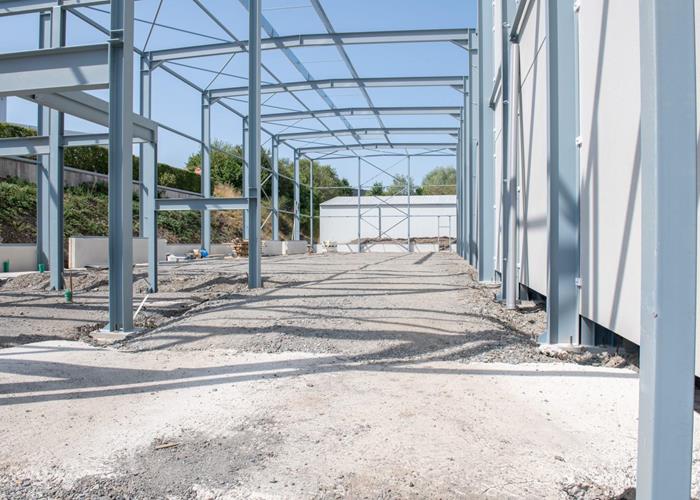 Fundamentarbeiten für den Bau einer Halle im luxemburgischen Hosingen.