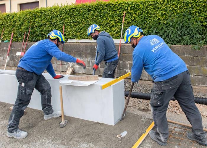 Les blocs empilables en béton de Schilling