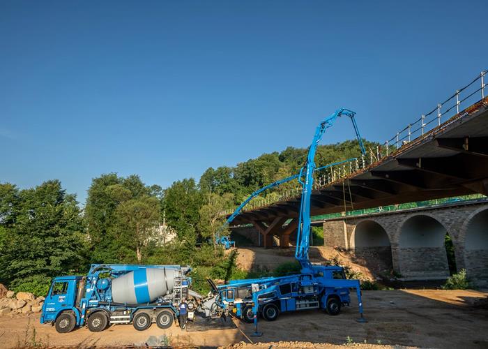 Travaux de bétonnage à Ettelbruck